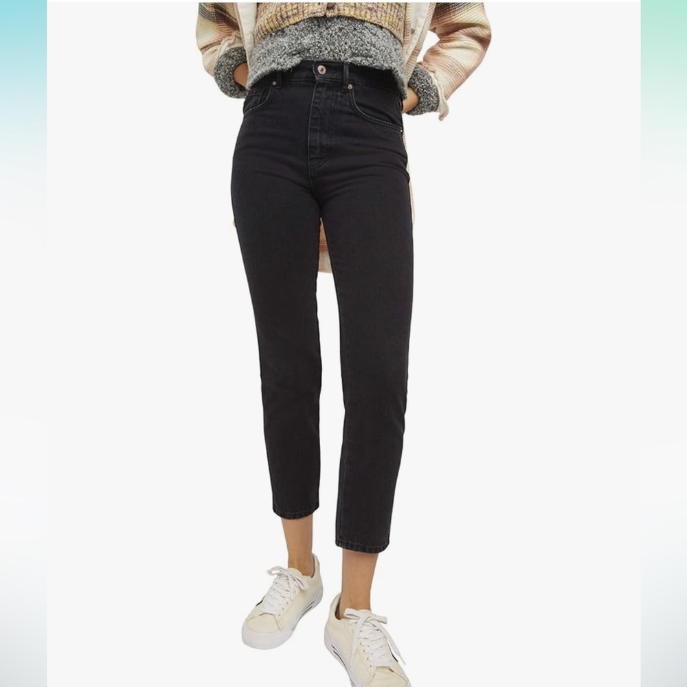 BNWT Free People Stovepipe jeans in black out